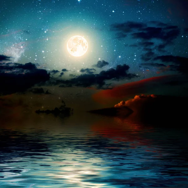 Υπόβαθρα νυχτερινό ουρανό — Φωτογραφία Αρχείου
