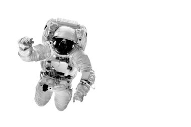 astronot uzayda dünya üzerinde uçar.