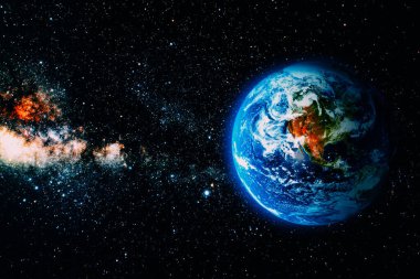 Ay 'dan Dünya' ya bakış. Bu görüntünün elementleri NASA tarafından desteklenmektedir