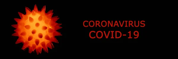 Célula Vírica Sobre Fondo Negro Coronavirus Contaminación Atmosférica Concepto Pm2 — Foto de Stock