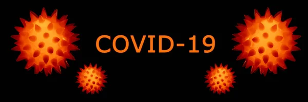 Virus Cell Svart Bakgrund Coronavirus Och Luftföroreningar Pm2 Koncept Covid — Stockfoto