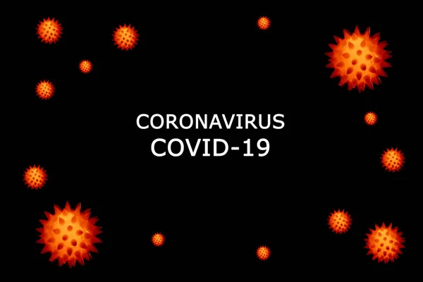 Вірусні Клітини Чорному Тлі Концепція Coronavirus Забруднення Повітря Pm2 Covid — стокове фото