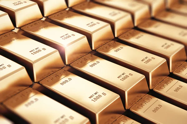 Lingotes de ouro ou de ouro — Fotografia de Stock