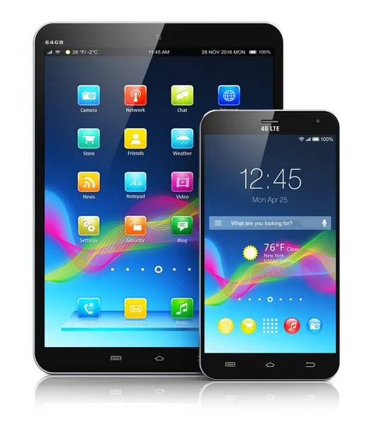 Tablet PC y smartphone — Foto de Stock