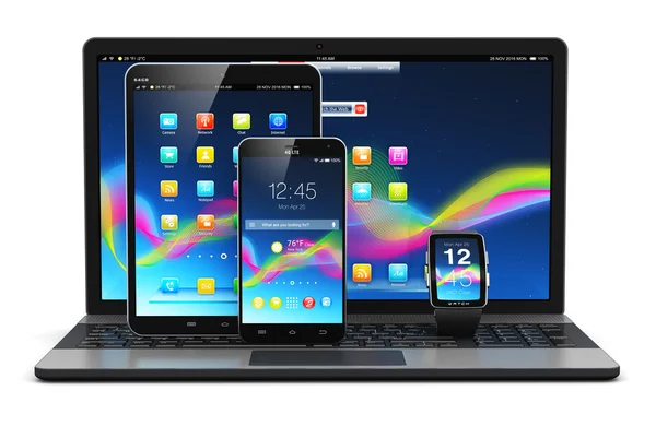 Мобильные устройства — стоковое фото