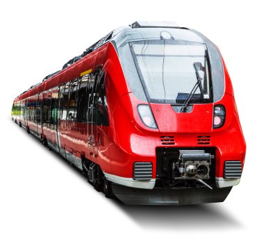beyaz izole modern yüksek hızlı tren