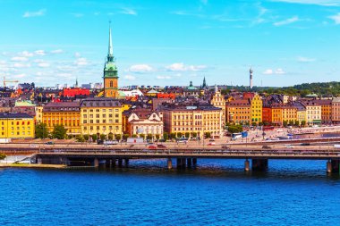 Stockholm 'de eski bir kasaba, İsveç