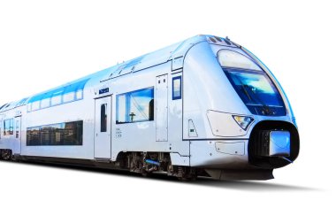 beyaz izole modern yüksek hızlı tren