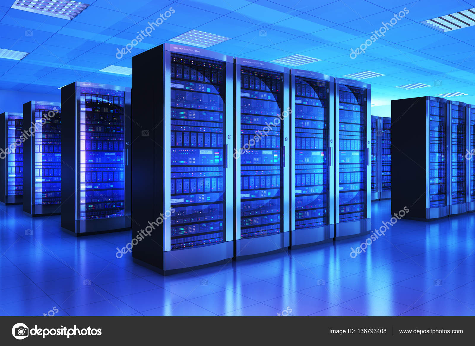 Server Room Interior In Datacenter Stock Photo Image By C Scanrail 136793408