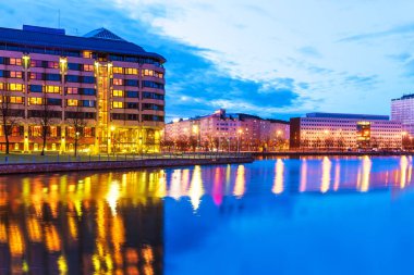 akşam sahne Helsinki, Finlandiya