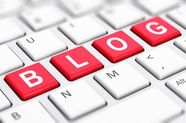 Blog metin kelime bilgisayar klavye anahtar taşı
