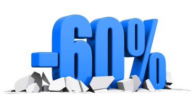 yüzde 60'ı satış ve indirim reklam kavramı