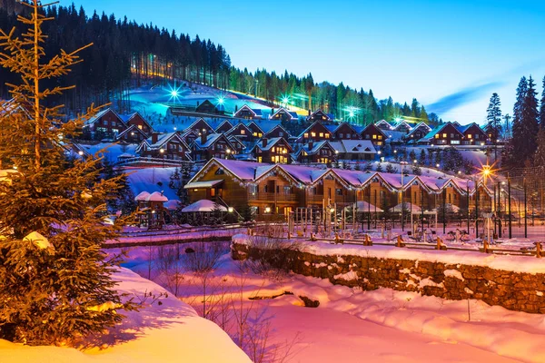 Zimní lyžařské středisko Bukovel, Ukrajina — Stock fotografie