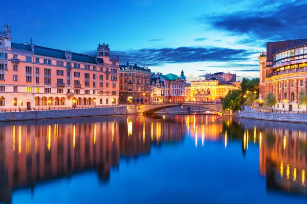 ストックホルム、スウェーデンの夕景 — ストック写真