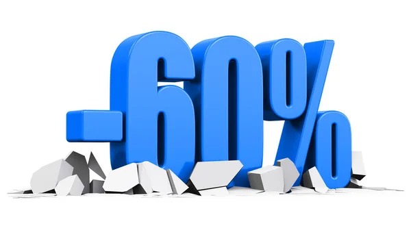 60 percent sale and discount advertisement concept — Stock Photo, Image