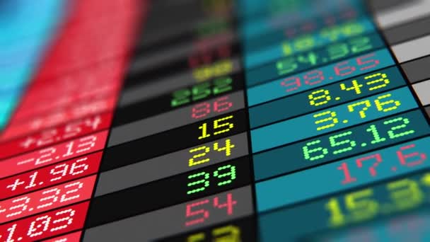 Stock exchange market trade data — Stock Video