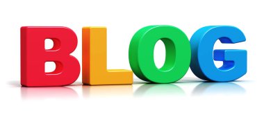 3D Blog kelime metin rengi