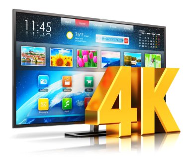 4K UltraHD smart TV clipart
