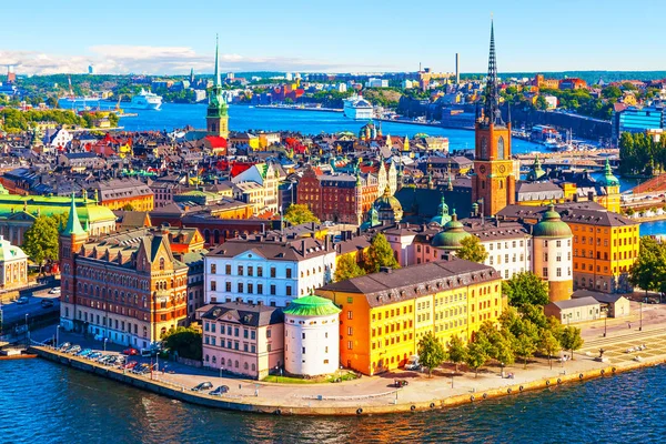 Stockholm, İsveç Hava Panoraması — Stok fotoğraf