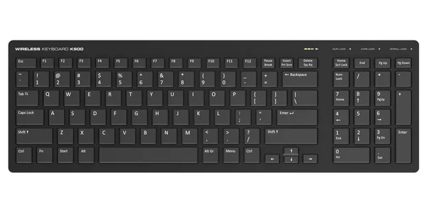 Black wireless computer PC keyboard — Stock Photo, Image