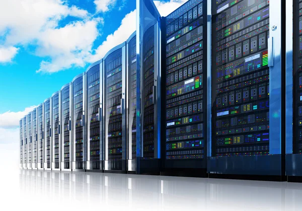 Cloud computing e concetto di rete informatica — Foto Stock