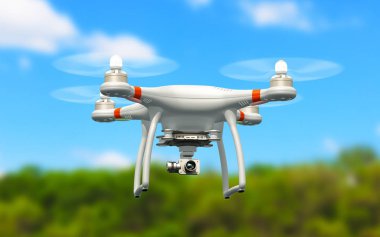 Quadcopter uçağı havada uçan 4 k video kamera ile