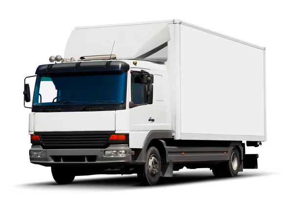 Camion di consegna bianco — Foto Stock