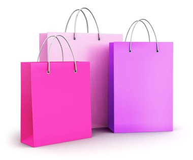 Pembe Kağıt poşetler grup
