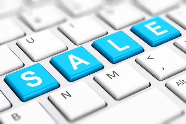 Försäljning text word på datorn tangenterna — Stockfoto