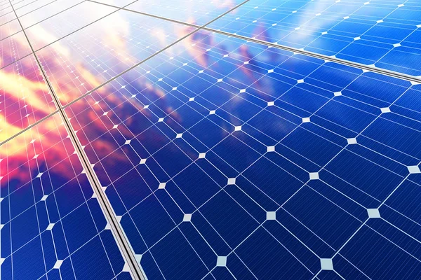 Paneles eléctricos de baterías solares — Foto de Stock