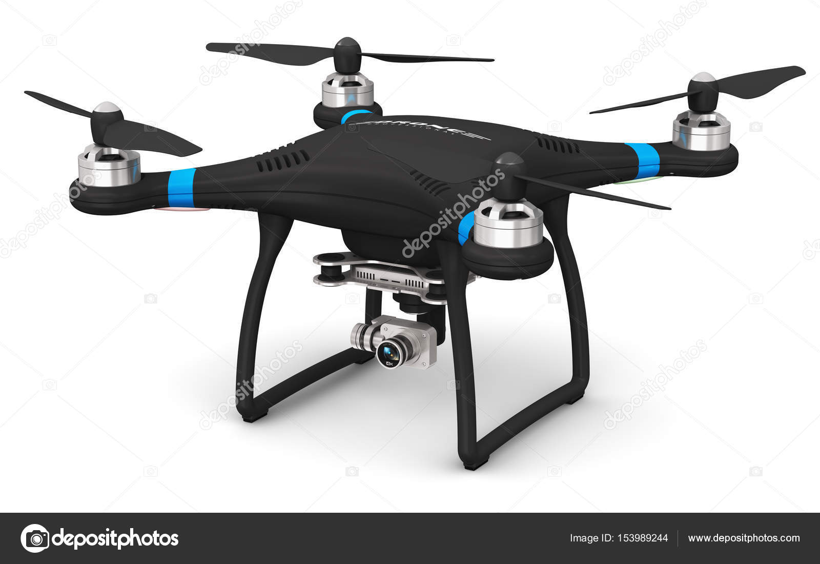 Quadcopter drone with and photo Stock by ©scanrail 153989244
