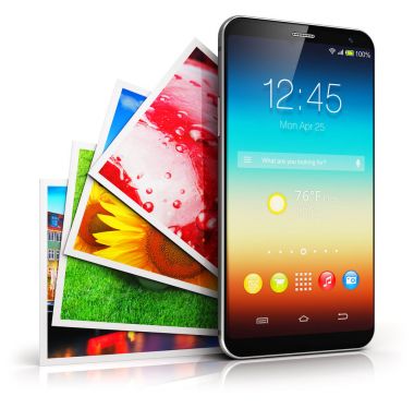 Mobil dijital fotoğraf kavramı