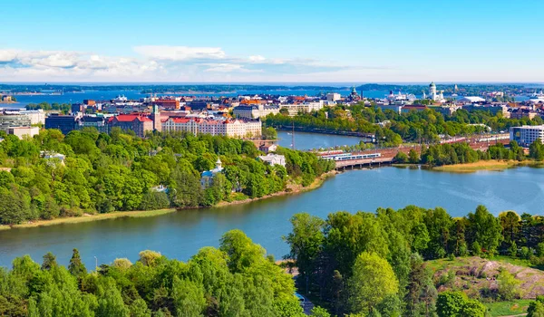 Antenn panorama i Helsingfors, finland — Stockfoto