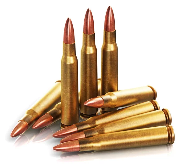Rifle gun bullets — Stock Photo, Image