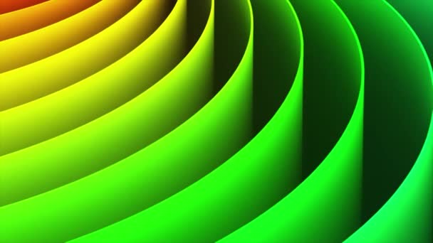 Abstract 3D rainbow spiral background — Stock Video