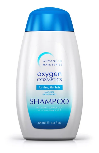 Shampoo plástico ou frasco de gel de chuveiro — Fotografia de Stock