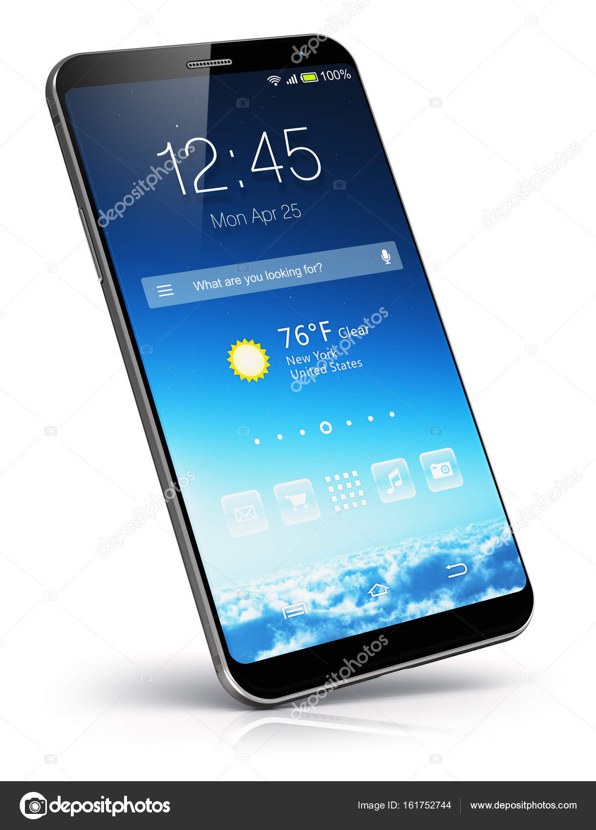 Modern touchscreen smartphone Stock Photo by ©scanrail 161752744