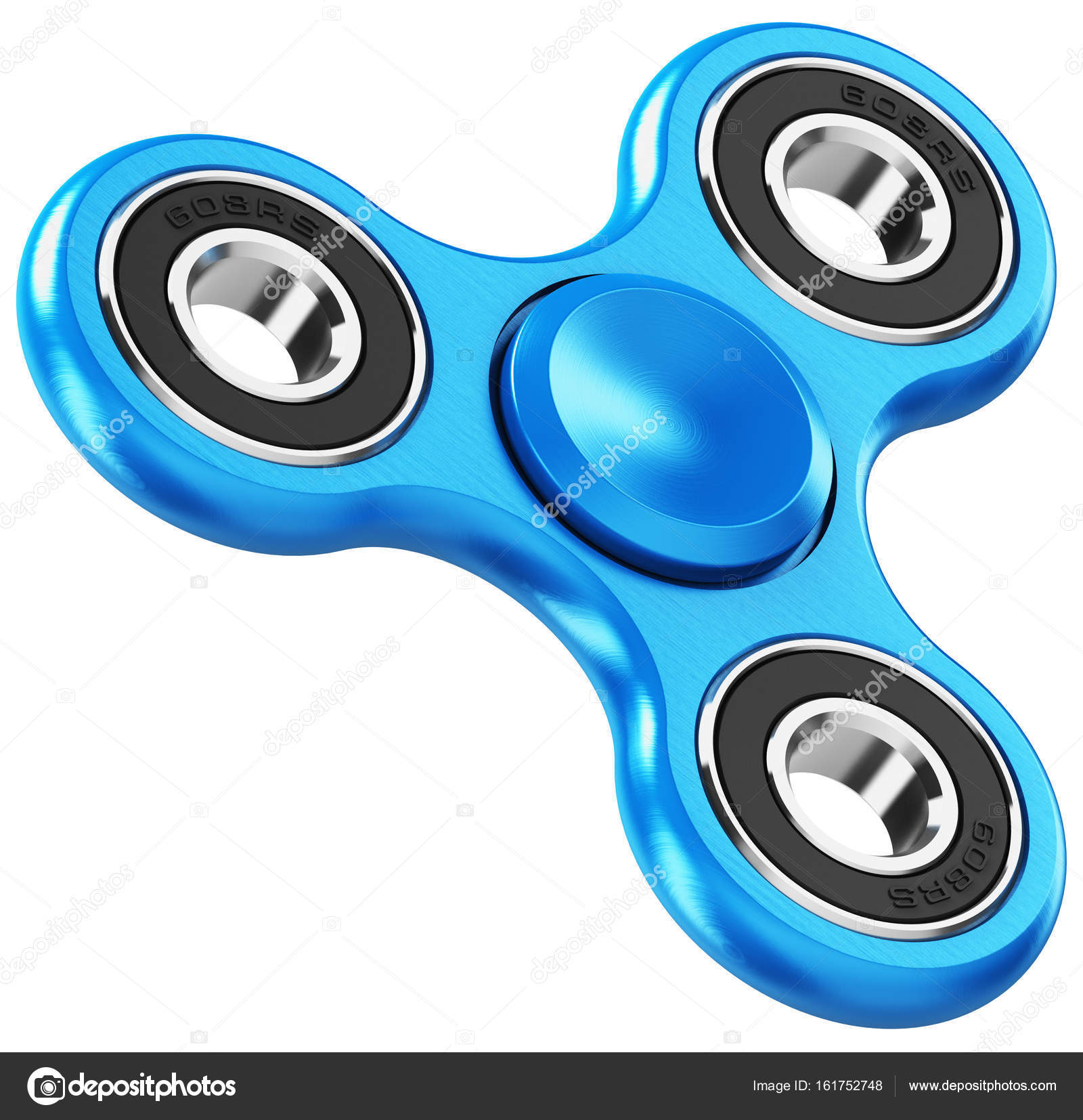 blue metal fidget spinner
