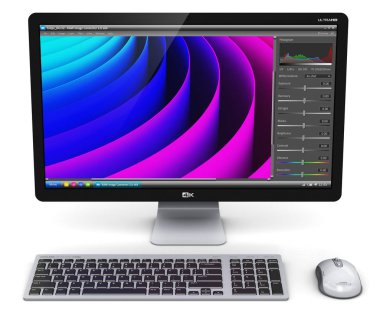 Photo editor yazılım ile masaüstü bilgisayar Pc