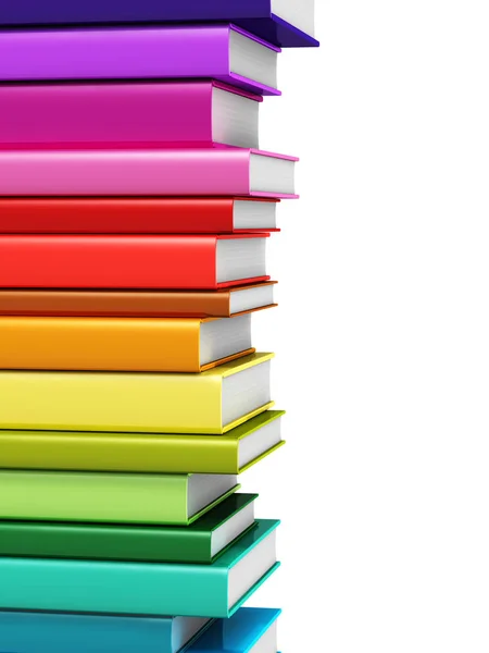 Цветные книги в твердой обложке — стоковое фото