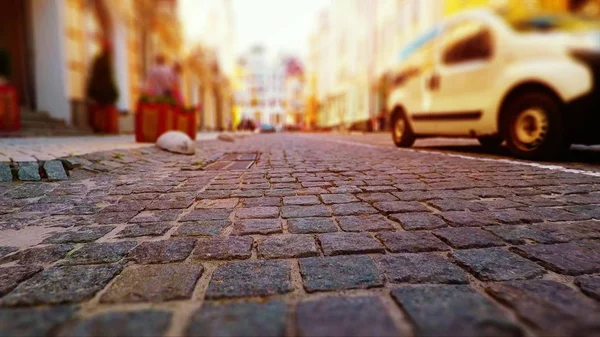 Rua da cidade velha em cores retro — Fotografia de Stock