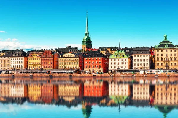 Stockholm 'de eski bir kasaba, İsveç