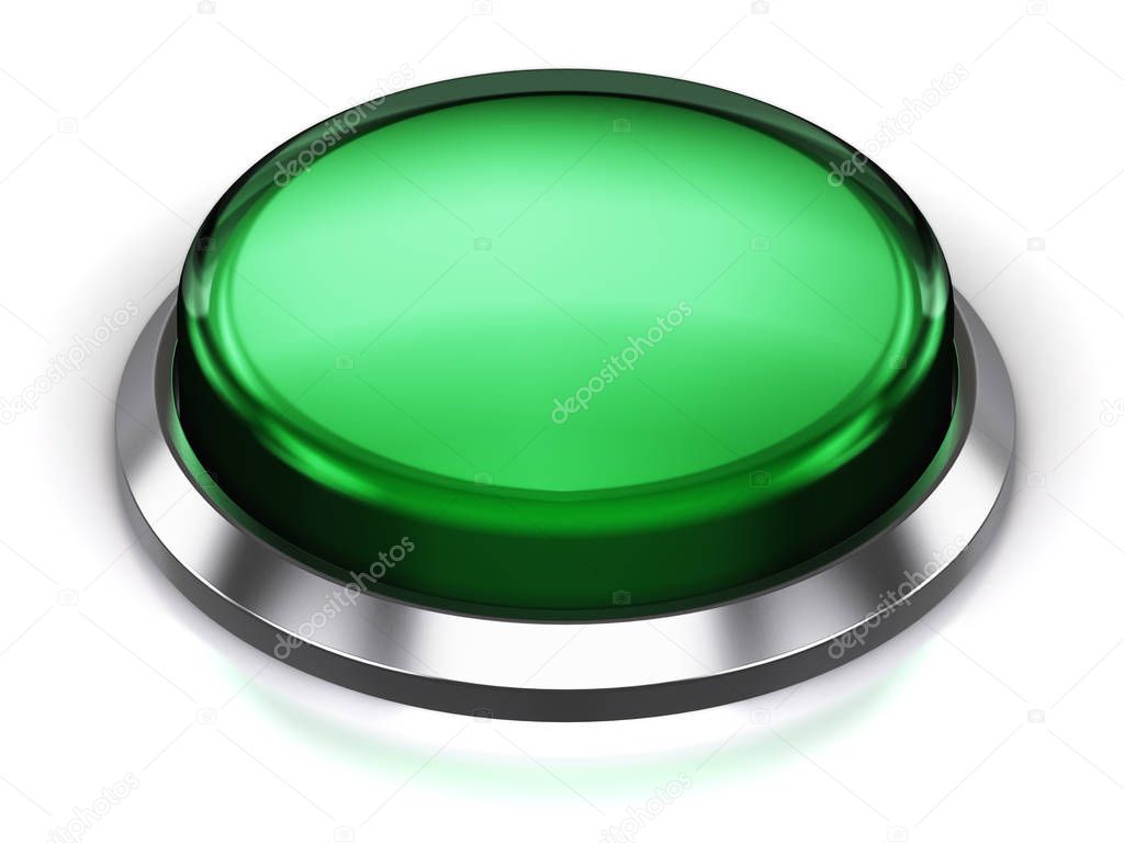 Green round button