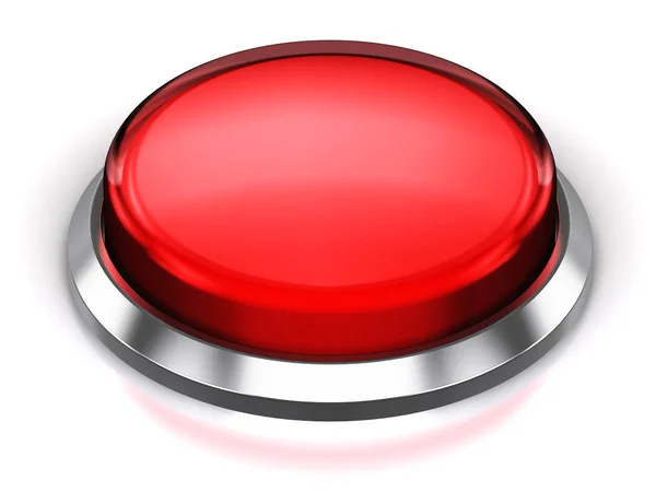 Red round button — Stock Photo, Image