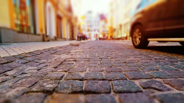 老城街道在复古的颜色 — 图库照片