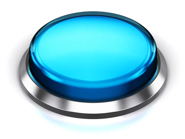 Blue round button — Stock Photo, Image