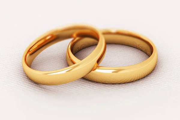 Golden wedding rings — Stock Photo, Image