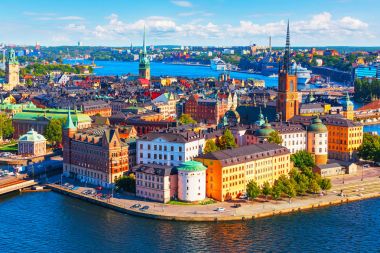 stockholm, İsveç Hava Panoraması