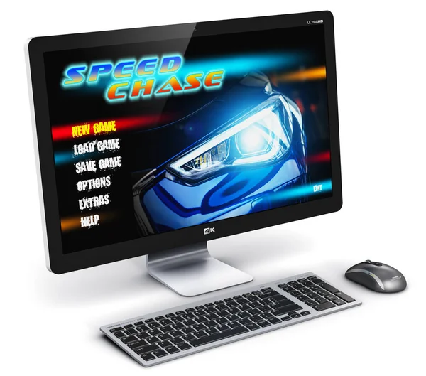 Игровой настольный компьютер PC — стоковое фото