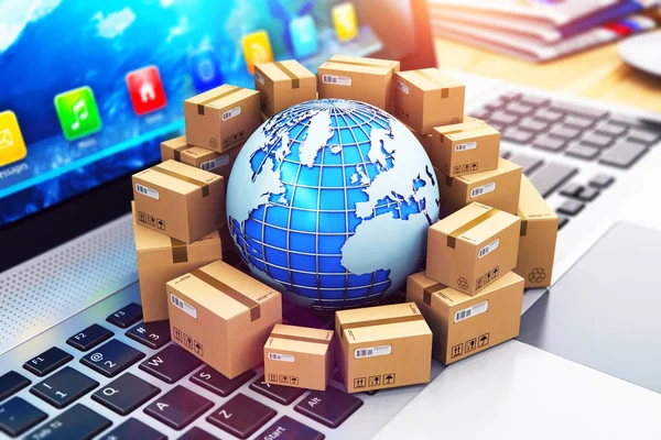 Concepto mundial de envío y entrega — Foto de Stock
